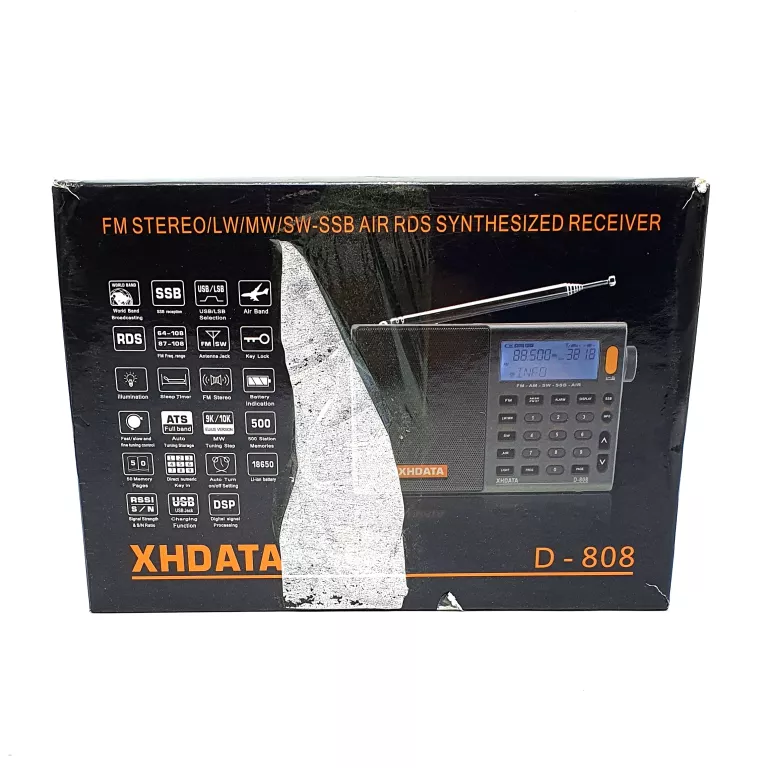 ODBIORNIK GLOBALNY XHDATA D-808 KOMPLET / PARAGO