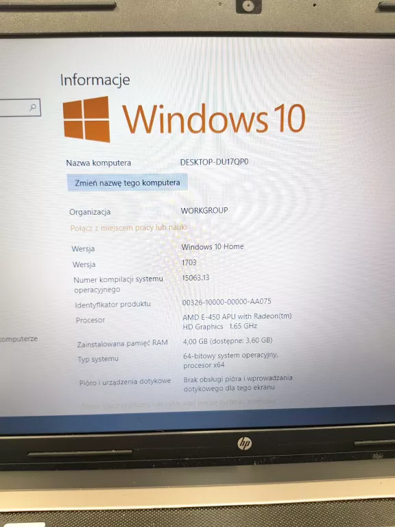 LAPTOP HP 635