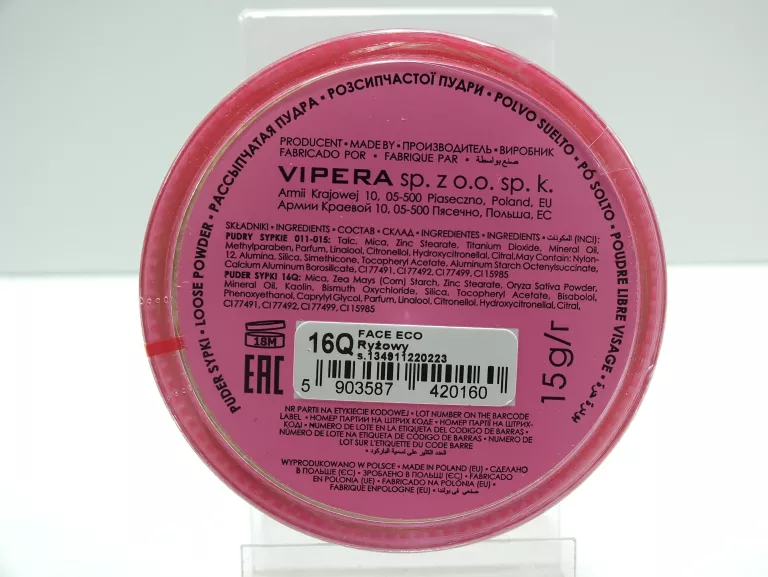 VIPERA FACE ECO SYPKI PUDER RYŻOWY DO TWARZY 016Q