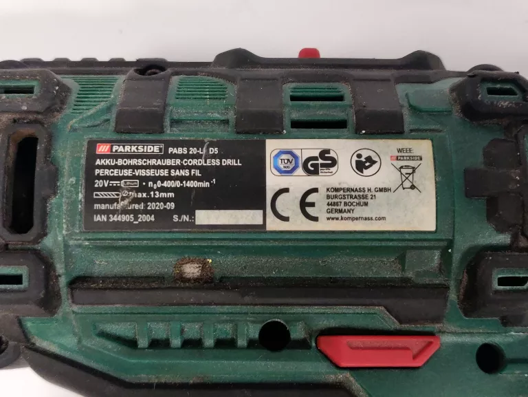 WKRĘTARKA PARKSIDE PABS 20LI D5 20 V TANIO!