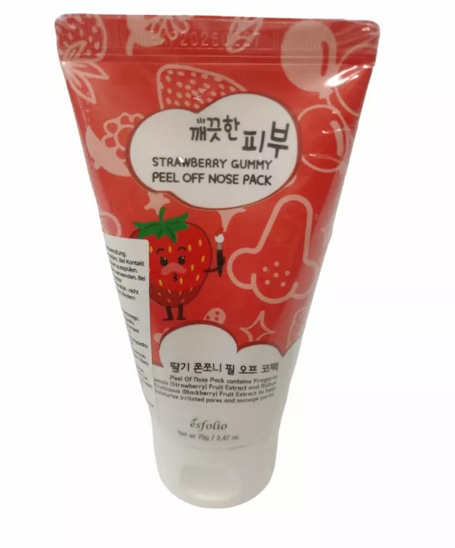 ESFOLIO STRAWBERRY GUMMY PEEL OFF-PRZECIW CZARNYM ZASKÓRNIKOM NA NOSIE 70G