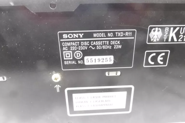 SONY TXD-R11 DECK Z CD COMBO