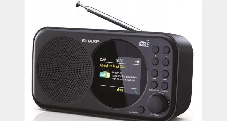 RADIO SHARP DR-P320 DAB+ FM RDS CZARNY