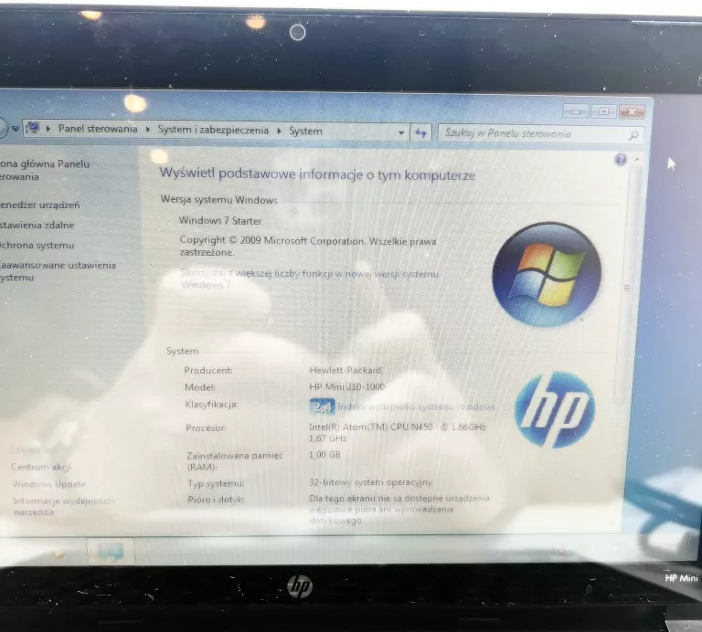 LAPTOP HP MINI 10,1" INTEL ATOM 1 GB