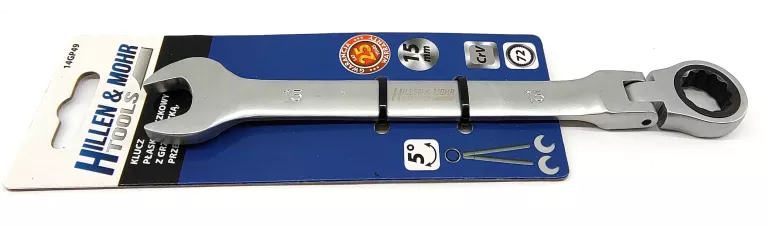 KLUCZ PŁASKI GRZECHOTKA HILLEN MOHR 14GP49 15 MM