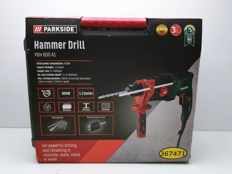 PARKSIDE  MŁOTOWIERTARKA UDAROWA PBH 800 A1, 800