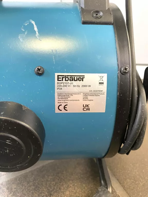 NAGRZEWNICA ELEKTRYCZNA ERBAUER BGP2107-20 @WARTO@