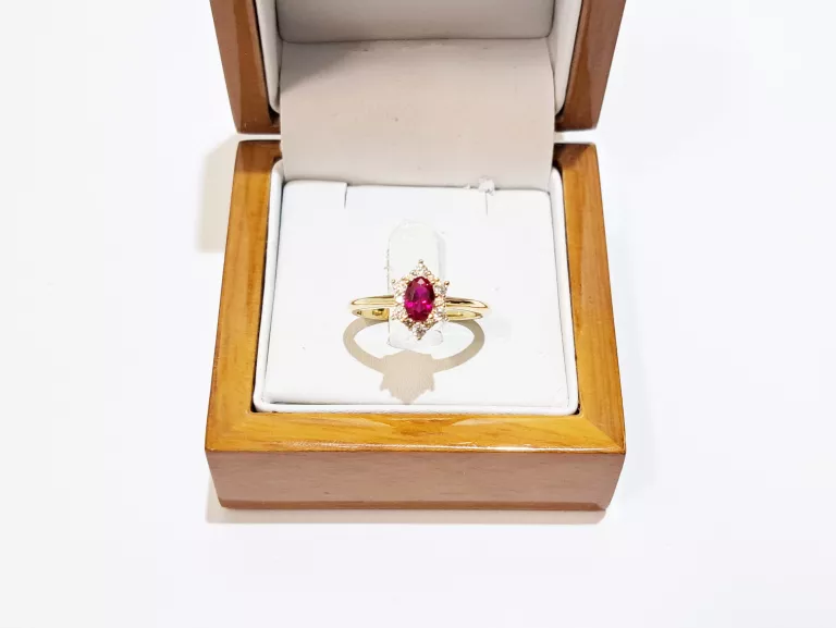 sliczny-zloty-pierscionek-czerwone-oczko-pr-585-rodzaj-2205-2