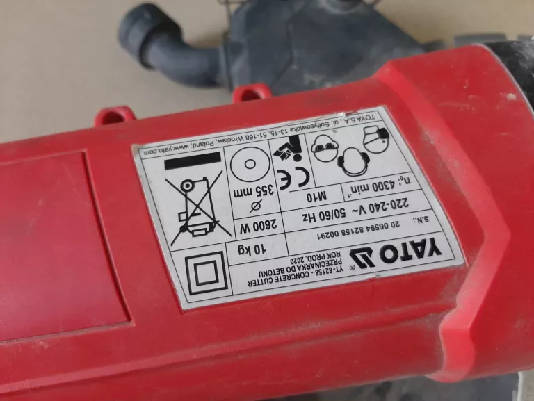 YATO PIŁA ELEKTRYCZNA DO BETONU 350MM 2600W 82158