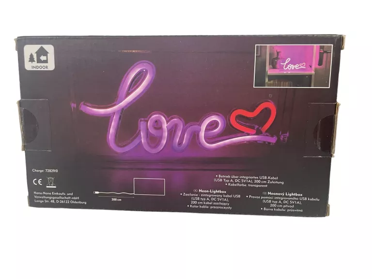 NEON LED USB PREZENT LAMPKA LED W SZKLE