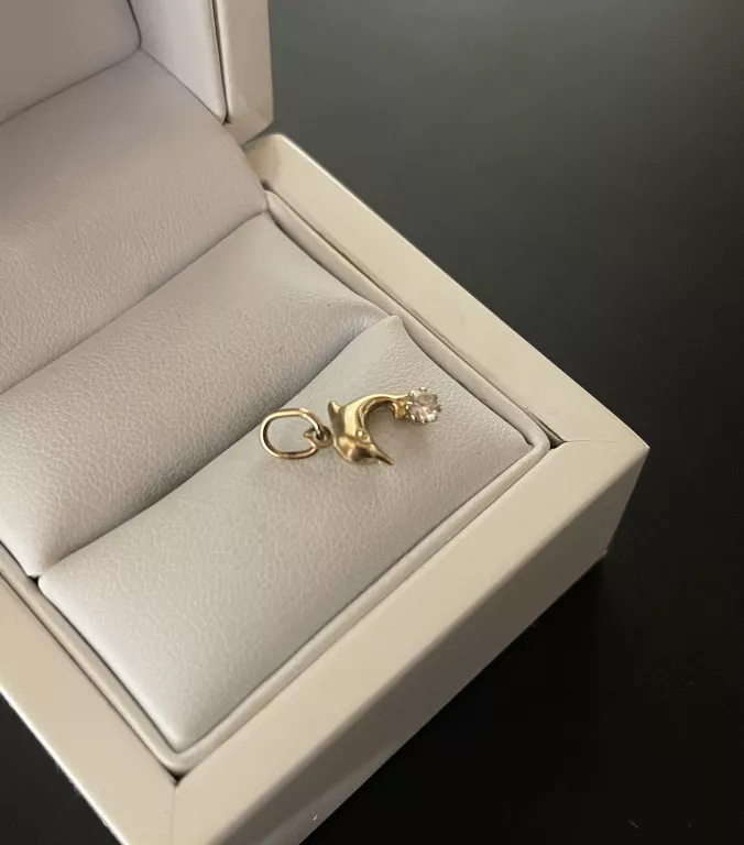 ŚLICZNY ZŁOTY WISIOREK DELFIN 585 0,43G