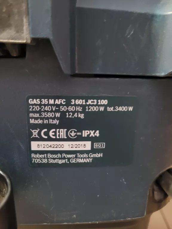 ODKURZACZ PRZEMYSŁOWY BOSCH GAS 35 M AFC BEZ RURY