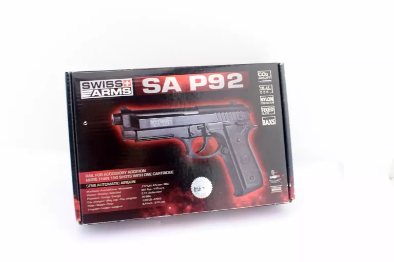 BERETTA SA P92 SWISS ARMS WIATRÓWKA 4.5 MM ZESTAW