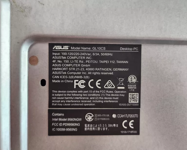 ASUS ROG STRIX GL10CS I5-9400F 16GB GTX1650 512GB