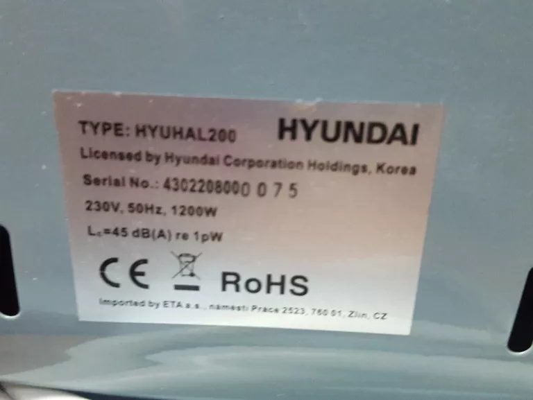 PROMIENNIK GRZEJNIK HYUNDAI HAL 200 1200W