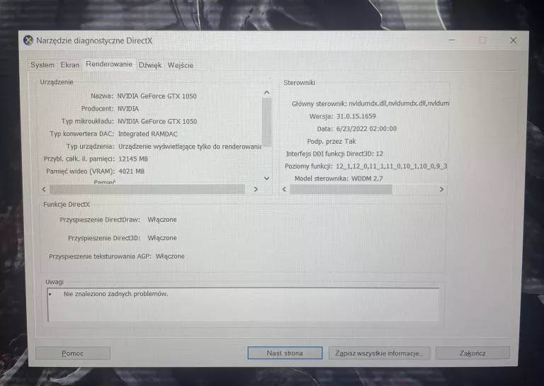 DELL INSPIRON 15-7577 I5 GTX1050 16GB 1TB SSD W10