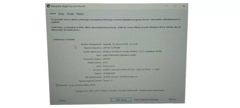 LAPTOP LENOVO IDEAPAD GL05