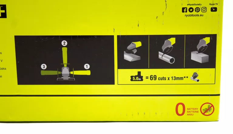 SZLIFIERKA KĄTOWA RYOBI ONE+ RAG18125-0 18V 125MM