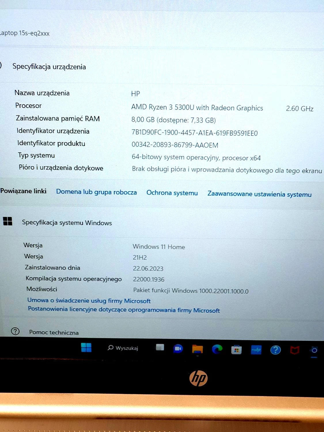 laptop-hp-15s-eq2470nw-8gb512gb-ssdamd-ryzen-3-stan-uzywany