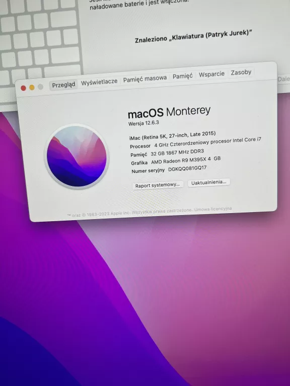 APPLE IMAC 27 LATE 2015 RETINA 5K I7 M395X