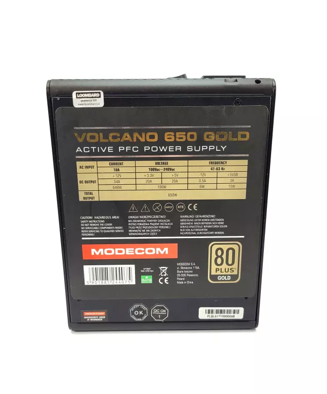 ZASILACZ MODECOM VOLCANO 650 GOLD