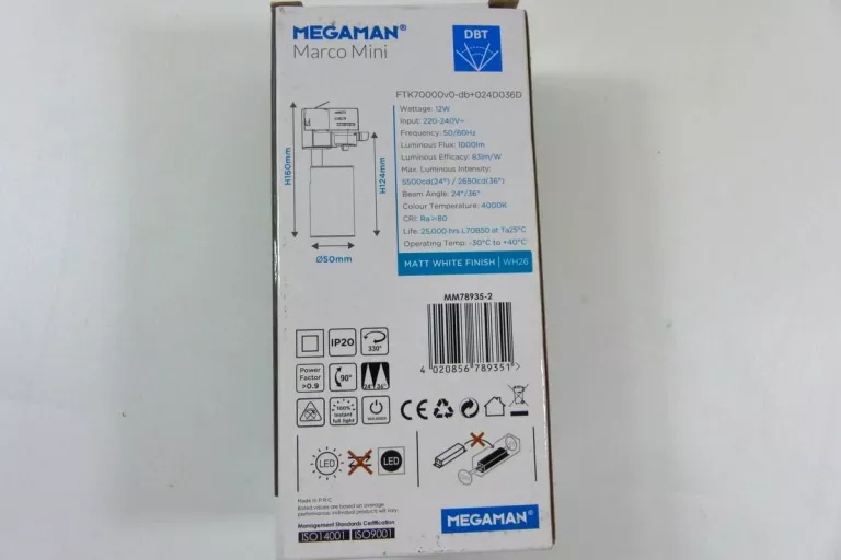 LAMPA LED MEGAMAN MACRO MINI 12W-1000LM LED
