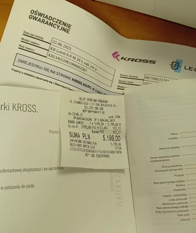 ROWER KROSS LEVEL 6.0 M 29 L GWARANCJA 24MC