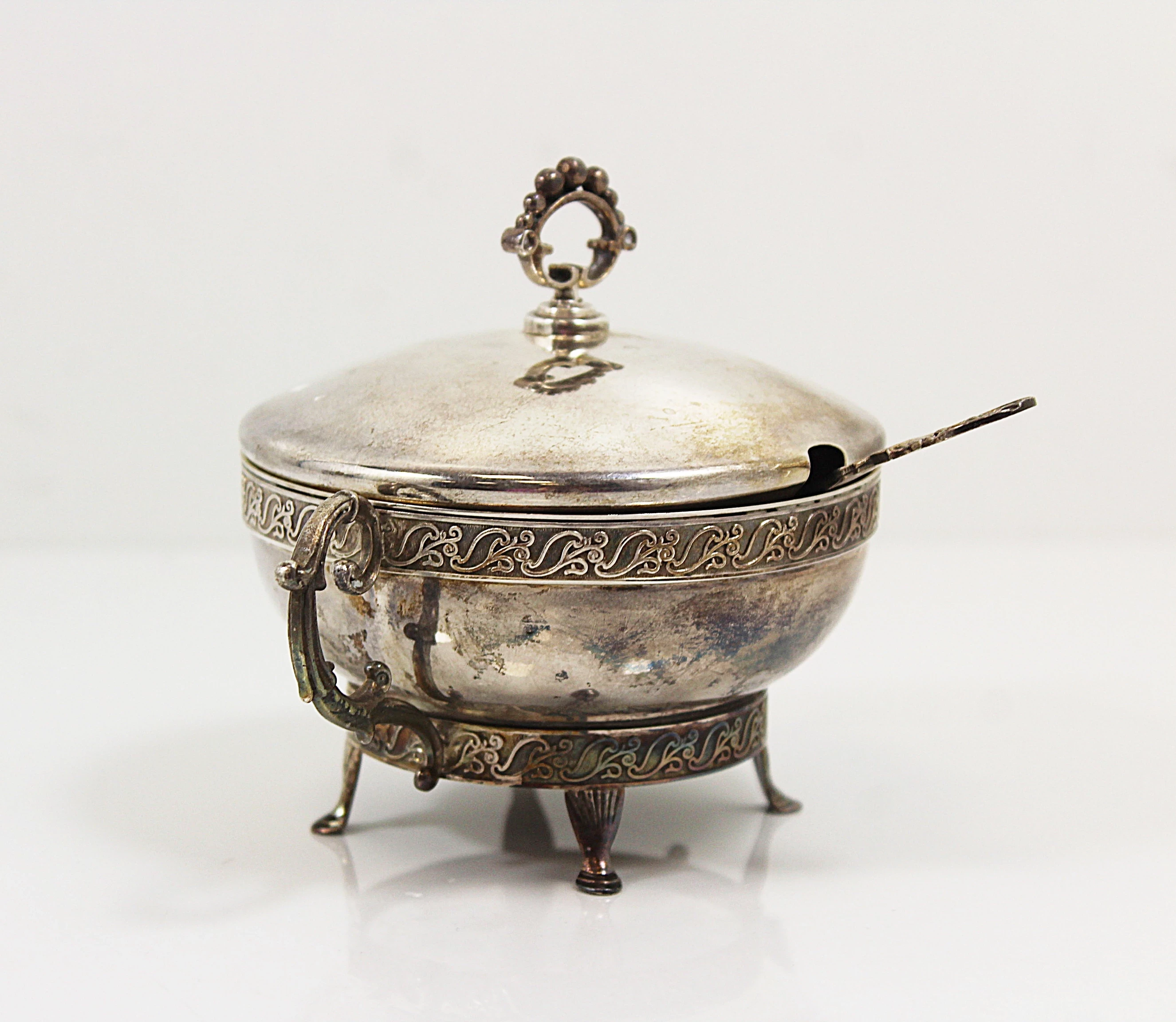 srebrna-cukiernica-z-lyzeczka-proba-925-25046g-marszalkowska-60-warszawa