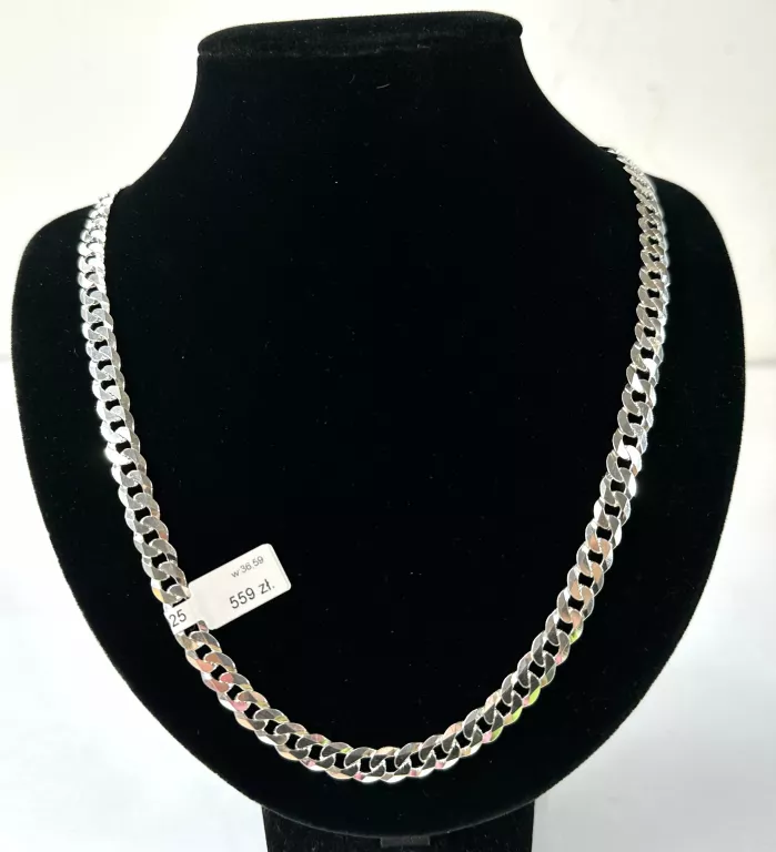 SREBRNY ŁAŃCUSZEK 36,59G 925