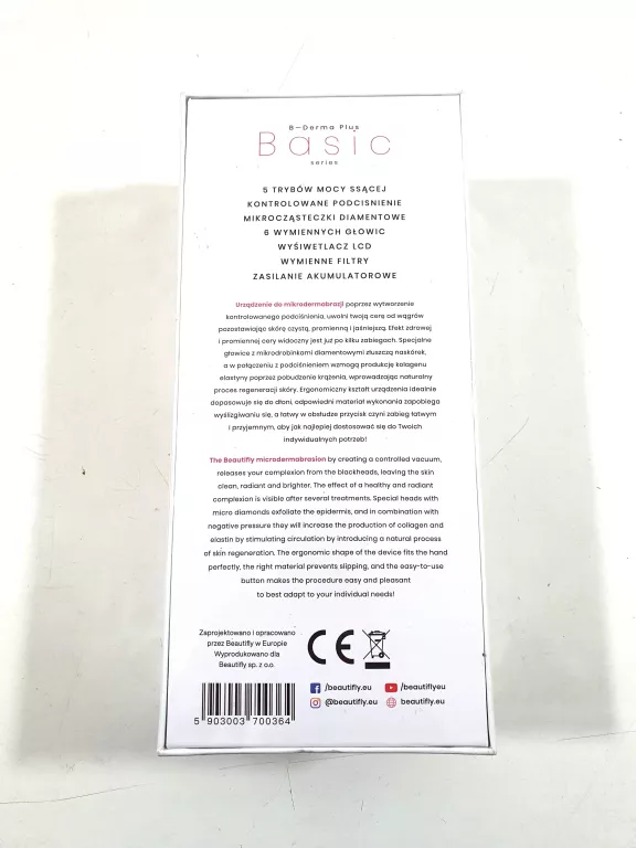 URZĄDZENIE DO MIKRODERMABRAZJI BEAUTIFLY B-DERMA