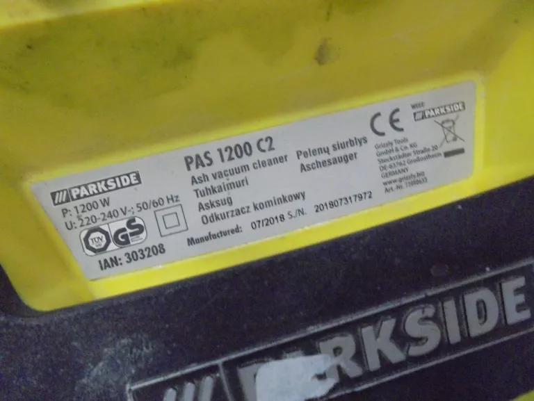 PARKSIDE PAS 1200 C2 ODKURZACZ KOMINKOWY