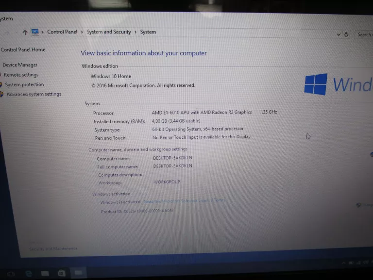 LAPTOP TOSHIBA SATELLITE C50D-B-120