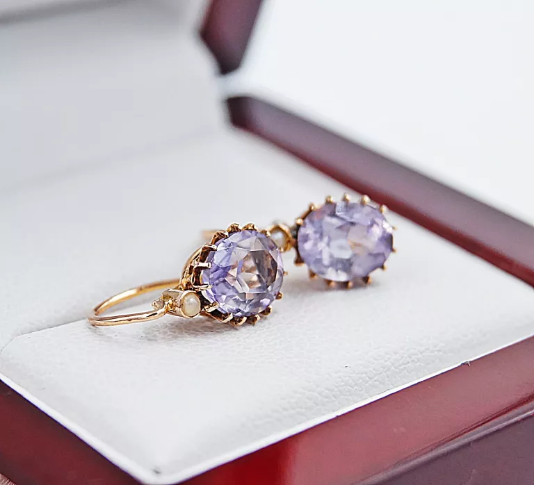 bardzo-ladne-zlote-kolczyki-z-ametystem-585w16-stan-uzywany