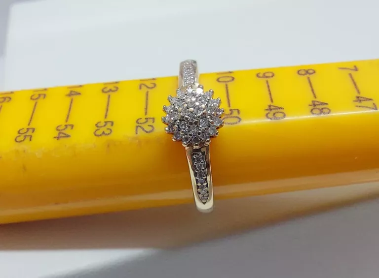 CUDOWNY ZŁOTY PIERŚCIONEK 585 DIAMENCIKI R11