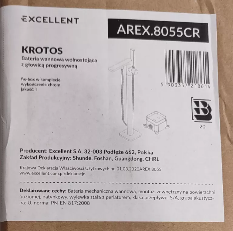 BATERIA WANNOWA WOLNOSTOJĄCA KROTOS 8055 CR