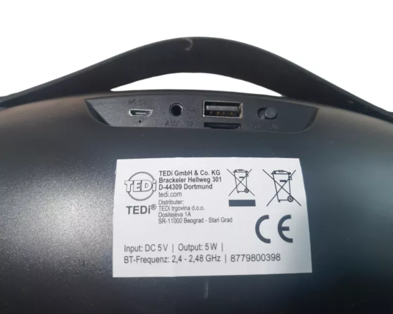 GŁOŚNIK BLUETOOTH PODŁUŻNY 17E