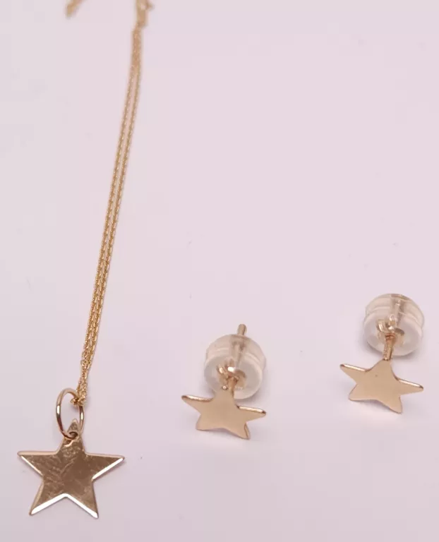 uzywany-lancuszek-i-kolczyki-gwiazdki-apart-585-stan-uzywany