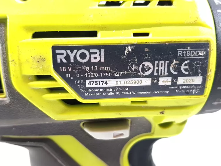 WKRĘTARKA RYOBI ZASILANIE AKUMULATOR 18V R18DD4