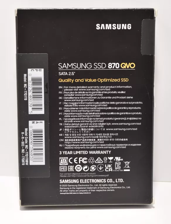 DYSK SSD SAMSUNG 1TB 870 QVO 560/530 MB/S 2.5''