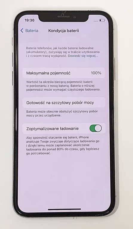 TELEFON APPLE IPHONE X 3/64GB SREBRNY BATERIA 100