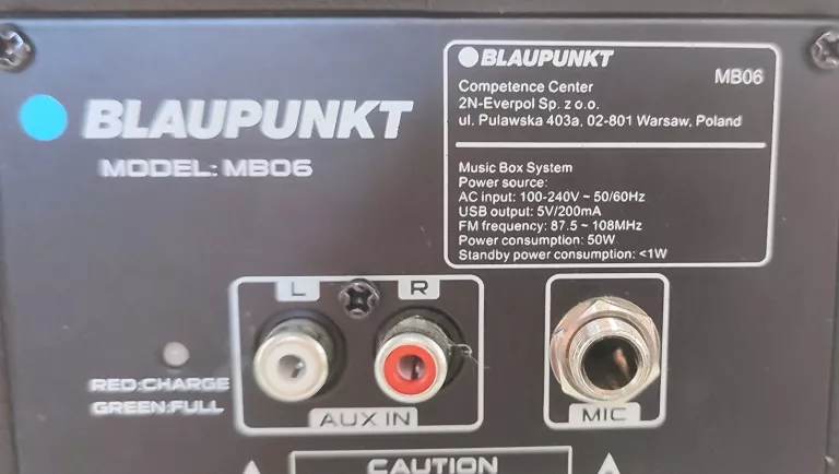 GŁOŚNIK PRZENOŚNY BLAUPUNKT MB06 Głośniki przenośne