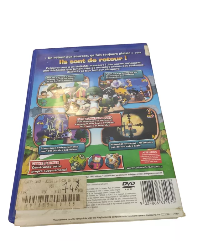 GRA WORMS 4 MAYHEM SONY PLAYSTATION 2 (PS2)