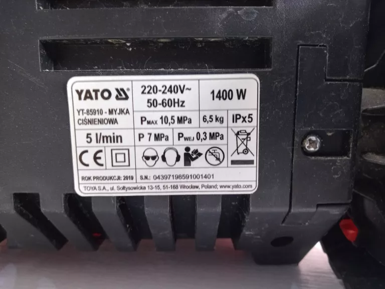 MYJKA CIŚNIENIOWA YATO YT-85910