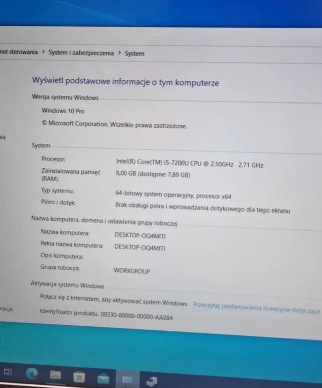 LAPTOP HP 15-CC501NW 8 RAM/ 480 SSD/ I5/ WIN10
