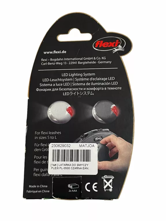 LATARKA DO SMYCZY FLEXI FL-0500 CZARNA