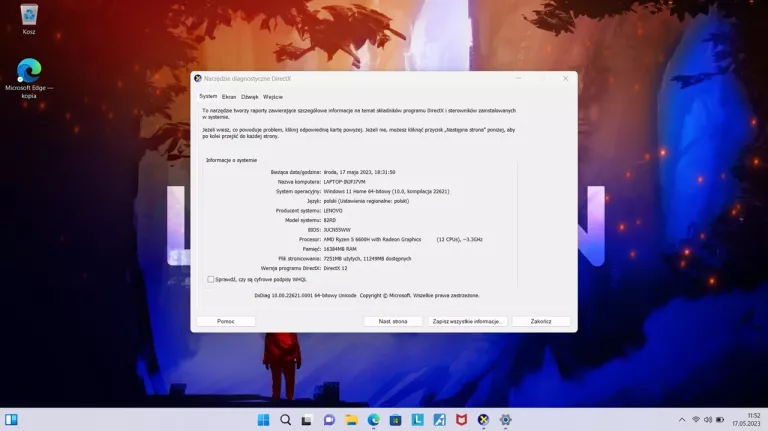 LAPTOP LENOVO LEGION 5 15ARH7H RTX 3060 GW 2025!