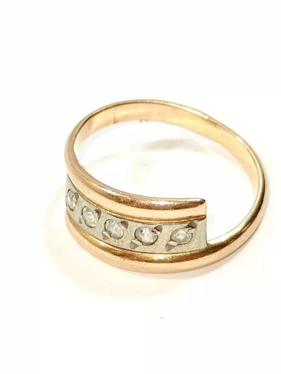 zloty-pierscionek-z-5-kamieniami-585-299g-r16-waga-299