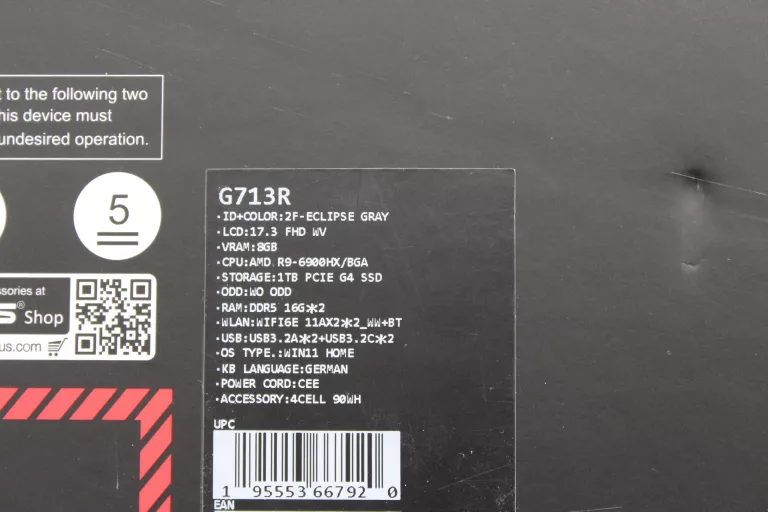 ASUS ROG STRIX G17 RTX 3070TI/RYZEN 9/32GB/1TB