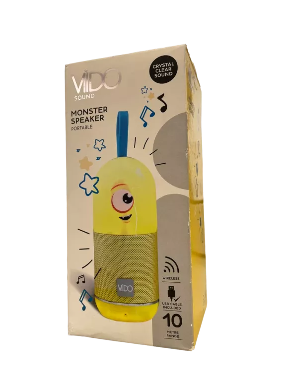 GŁOŚNIK BLUETOOTH MONSTER SPEAKER VIDO SOUND ŻÓŁTY