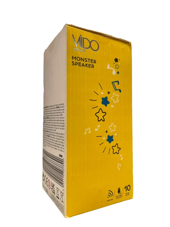 GŁOŚNIK BLUETOOTH MONSTER SPEAKER VIDO SOUND ŻÓŁTY